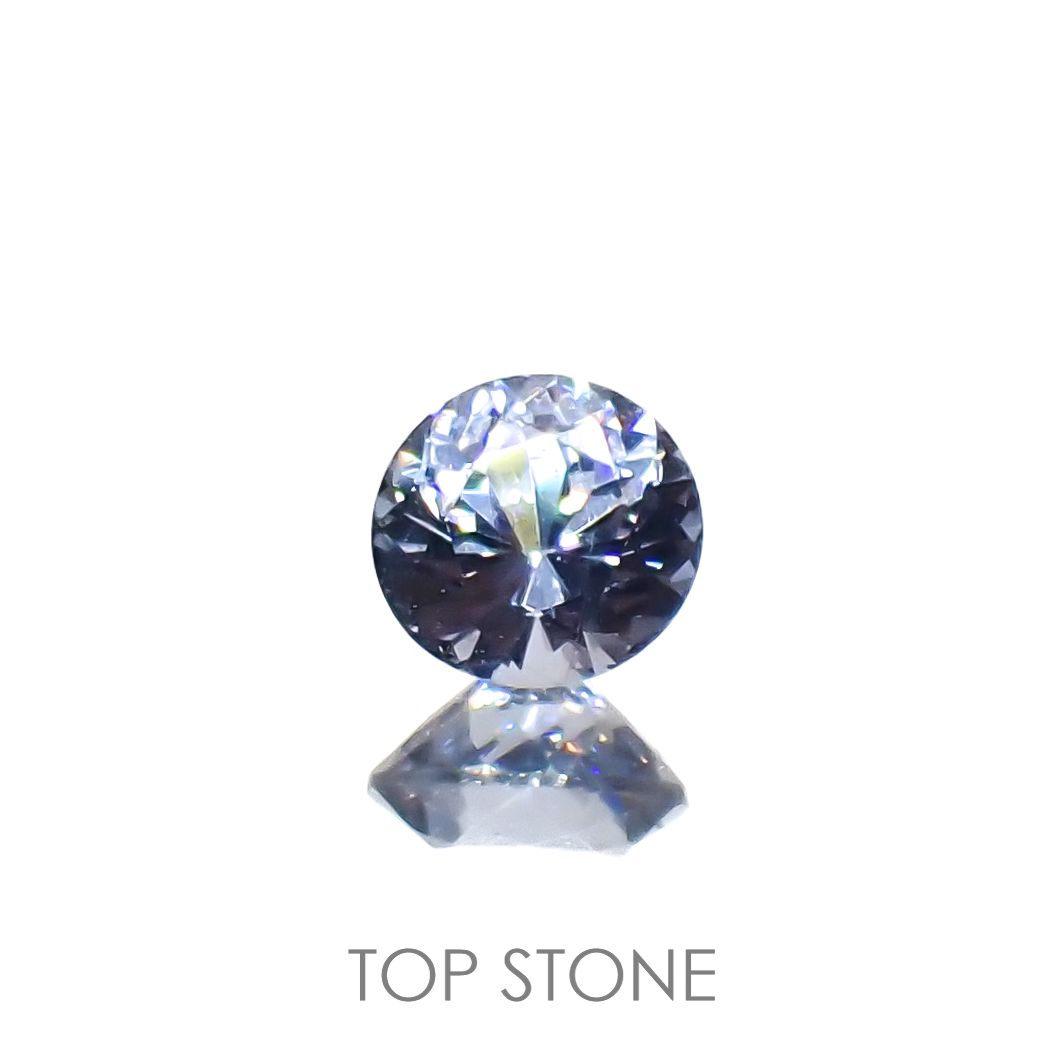 グレイッシュブルースピネル(宝石名スピネル)ビルマ/マダガスカル産 0.25ct 識別済[230119903]3.8x3.7mm前後