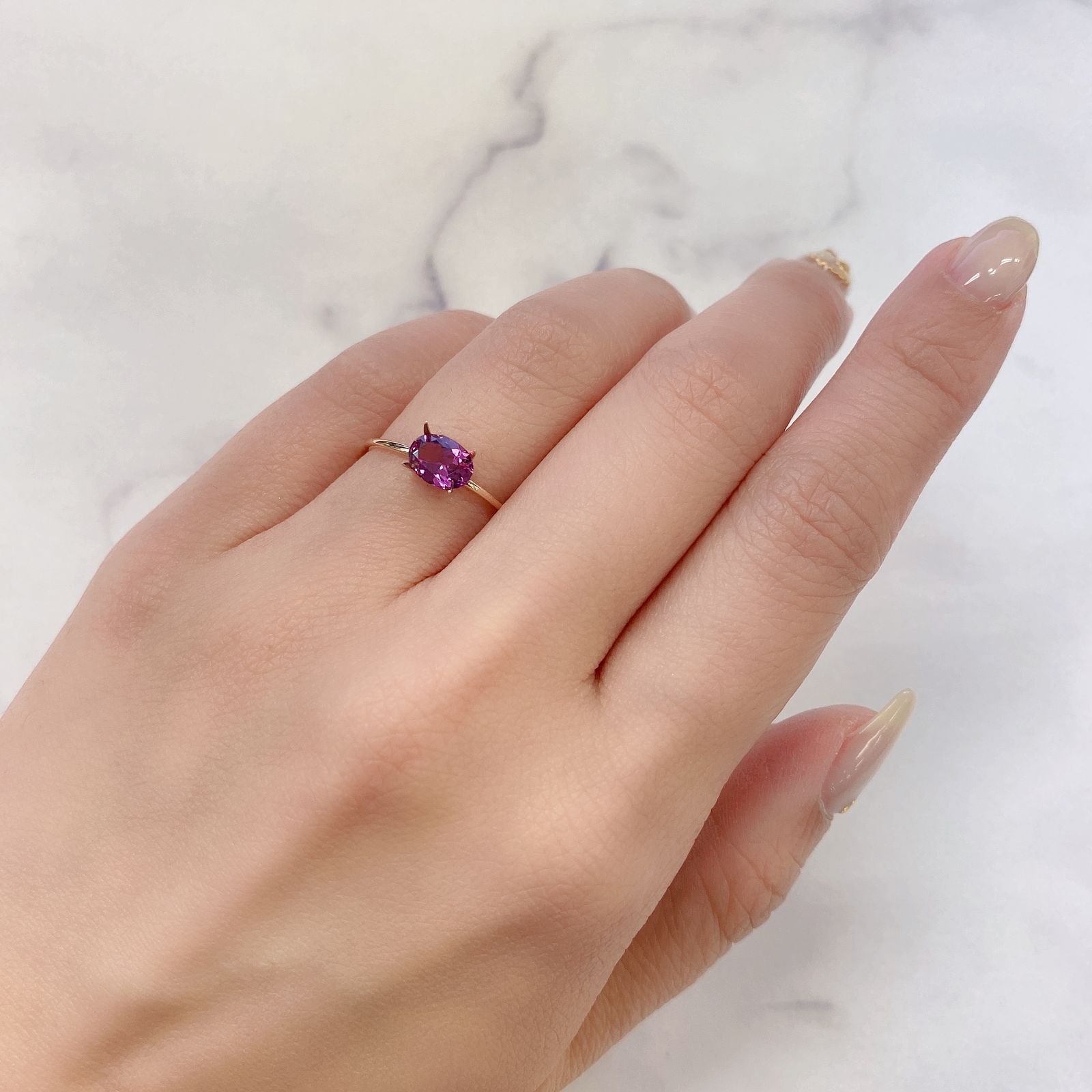ロードライトガーネット(宝石名ロードライト・ガーネット)ブラジル産 0.85ct 識別済[211113683]6.9x5mm前後