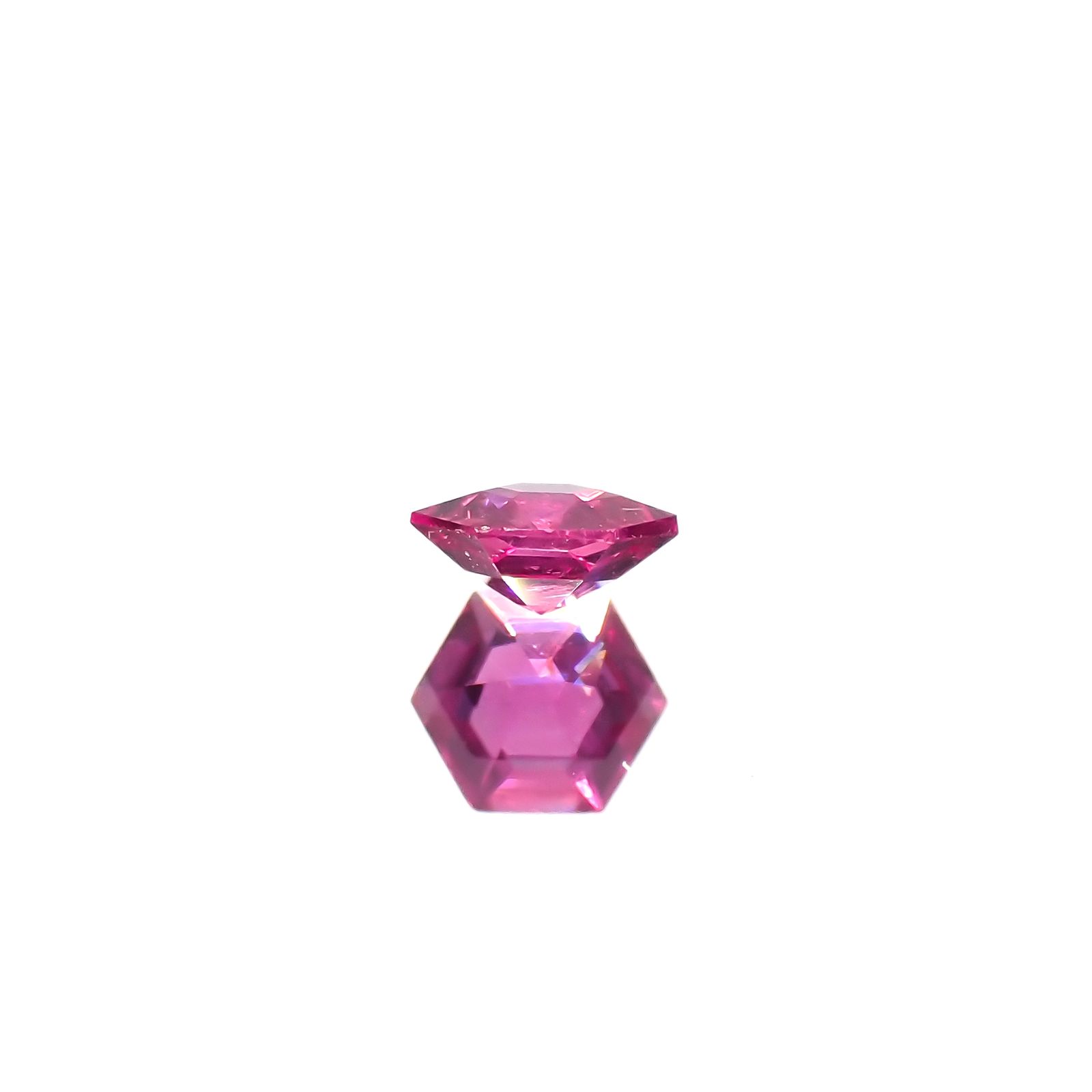 ◇ヘキサゴンカット◇ルビー 非加熱 モザンビーク産 0.19ct[240427109]3.5x3.5mm前後