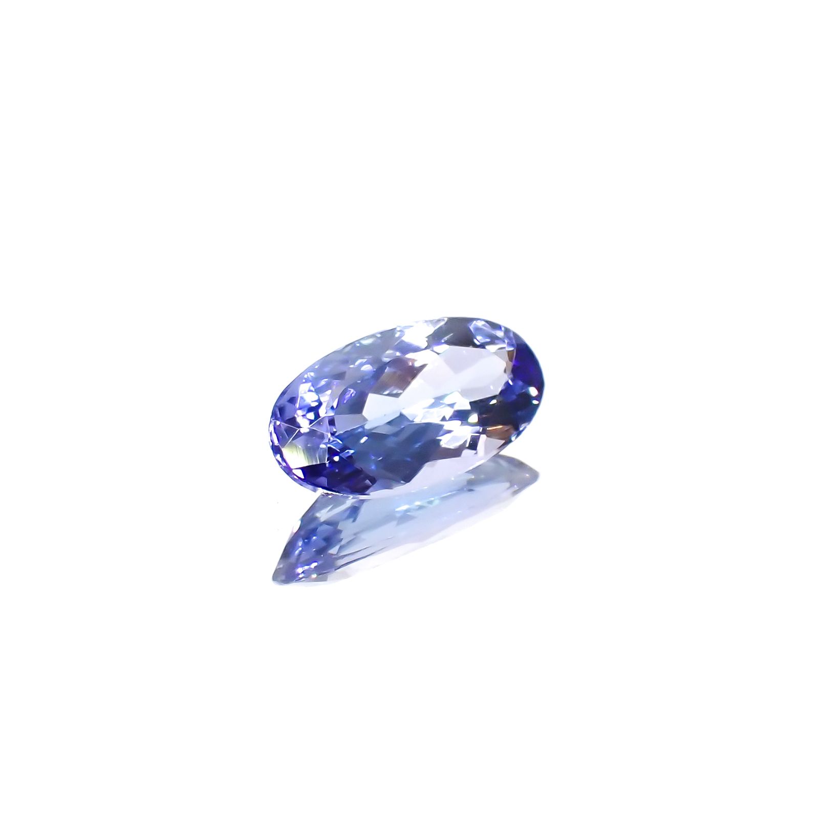 バイカラータンザナイト(宝石名タンザナイト)タンザニア産 1.13ct 識別済[231224648]9.8x5.1mm前後