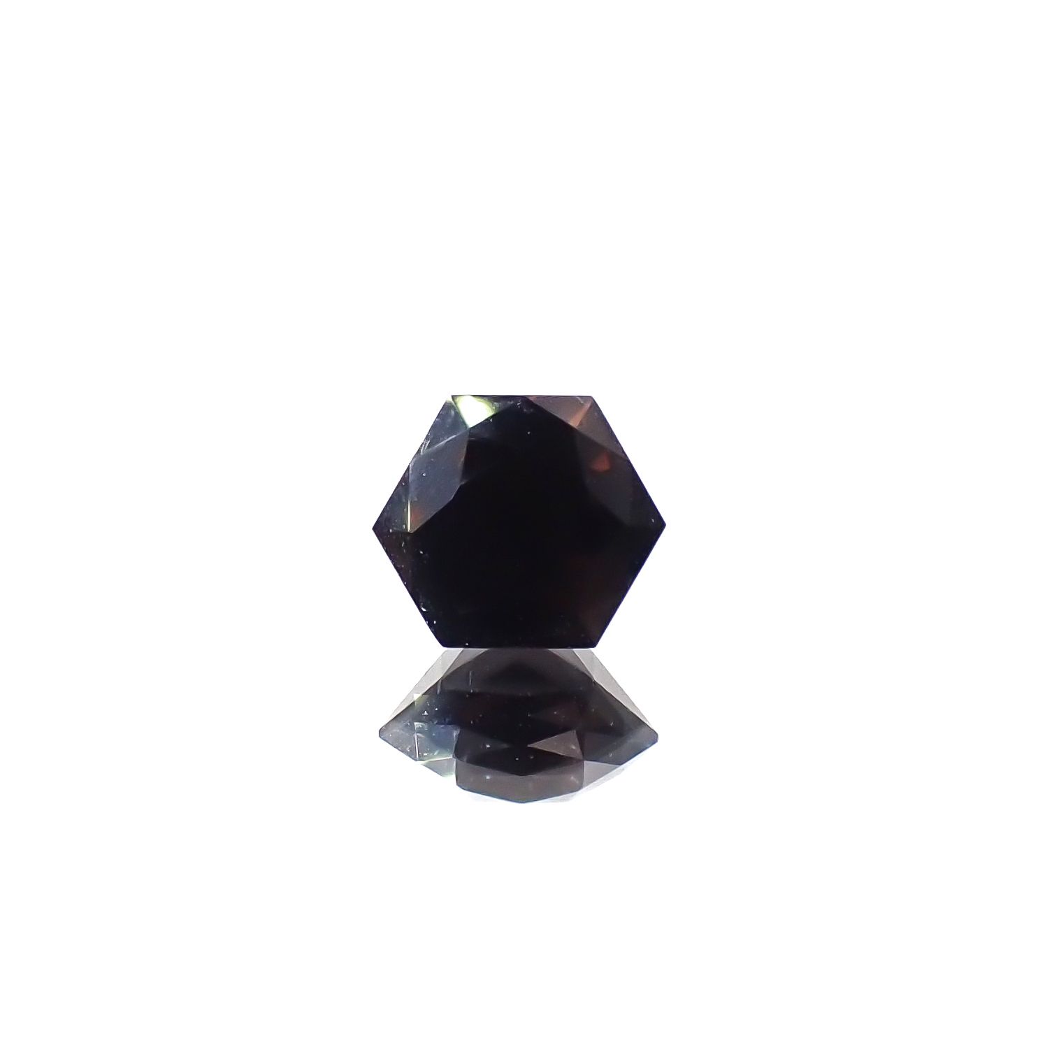 ◇ヘキサゴンカット◇モリオン チベット産 1.53ct[240427364]7x6.9mm前後