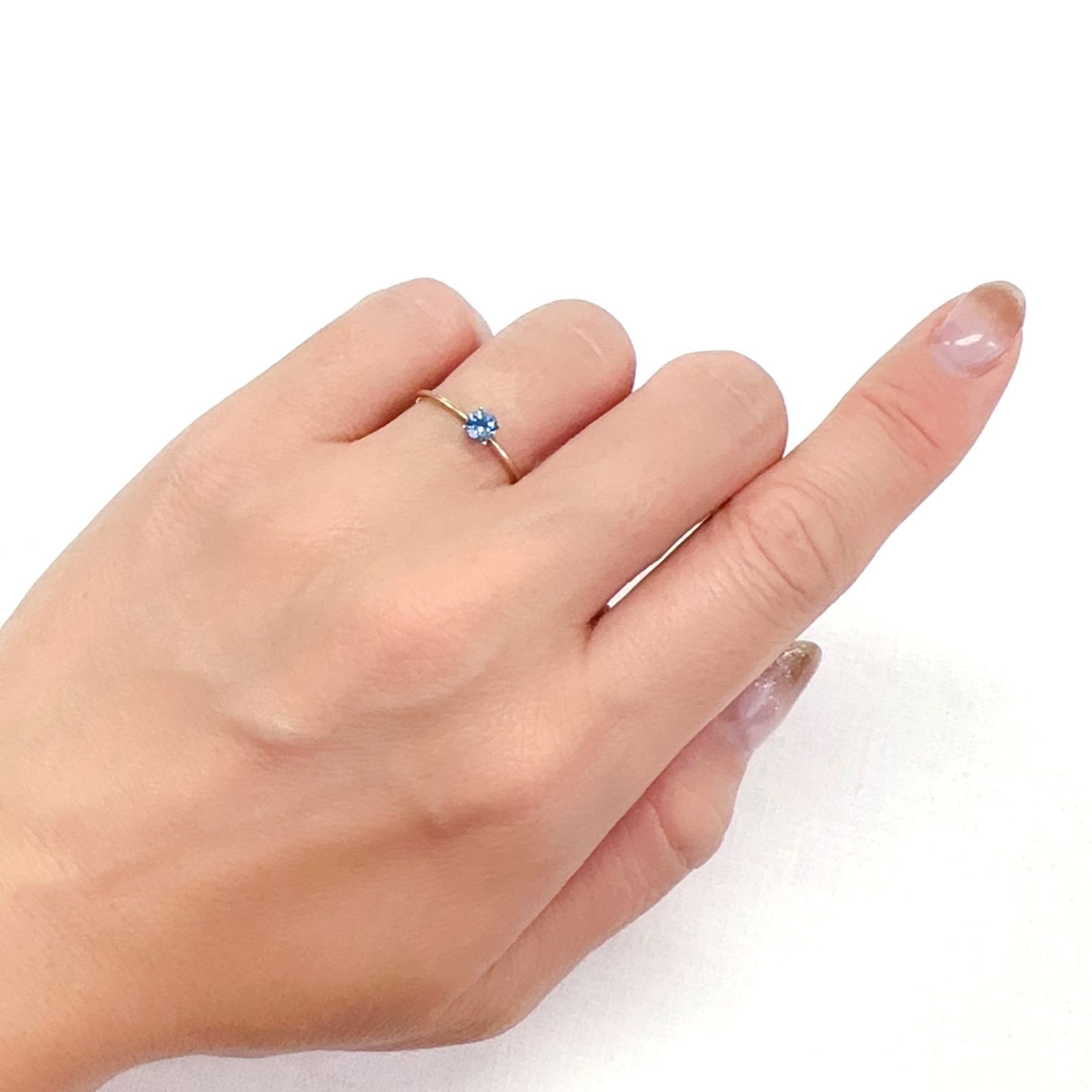 サンタマリアアクアマリン(宝石名アクアマリン)ブラジル産 0.16ct 識別済[230923515]3.5x3.5mm前後