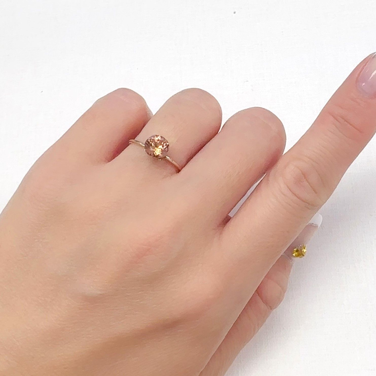 オレンジジルコン スリランカ/カンボジア産 1.55ct[240728497]6.6x6.6mm前後