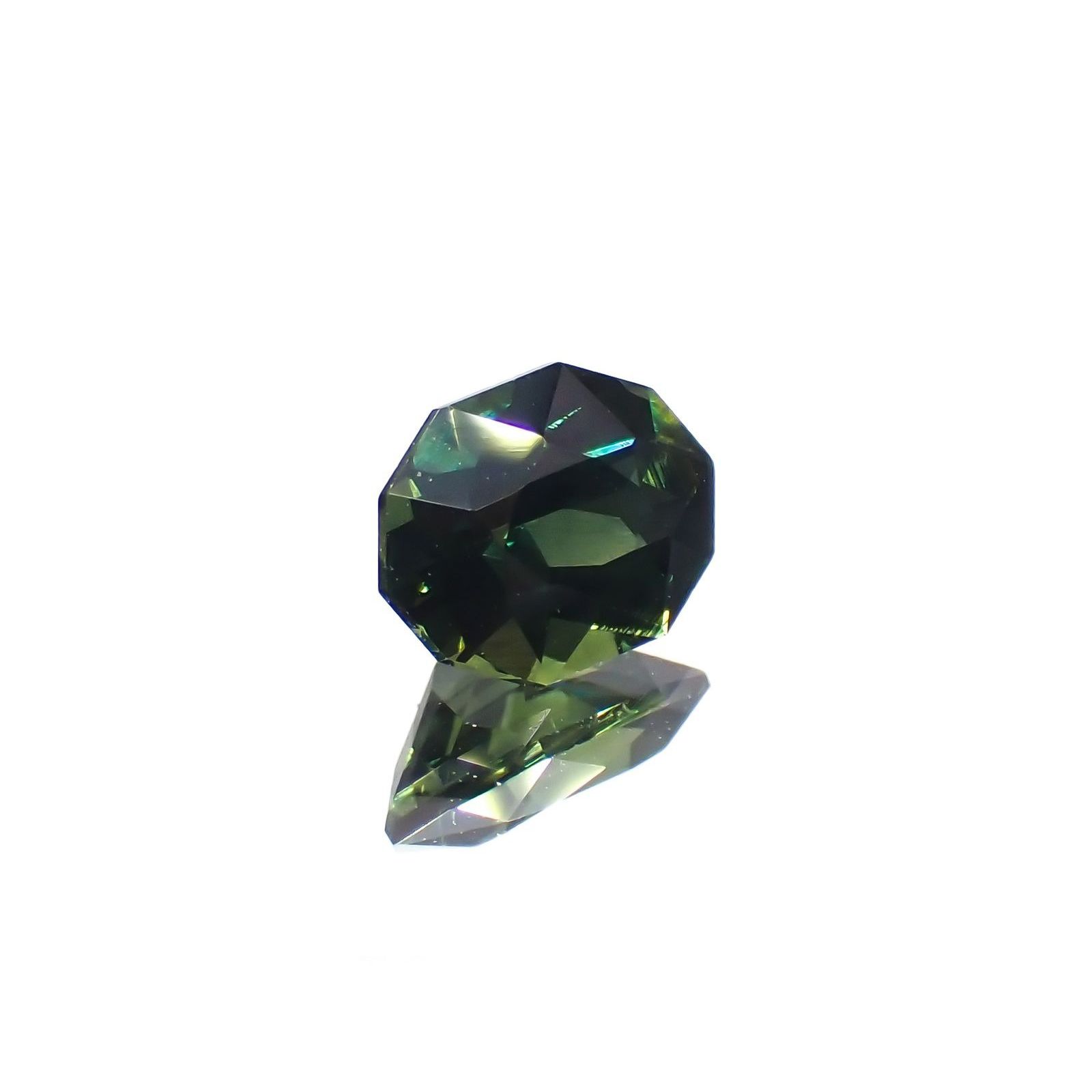 ◇カスタムカット◇バイカラーサファイア オーストラリア産 0.87ct / 6.6x4.9mm前後 [221018359]