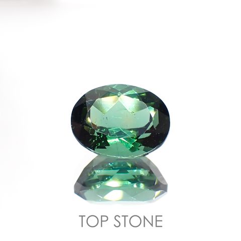 グリーントルマリン(宝石名グリーン・トルマリン) ブラジル産 2.436ct ソ付(彩珠)[21019435]9.3×7.2mm前後