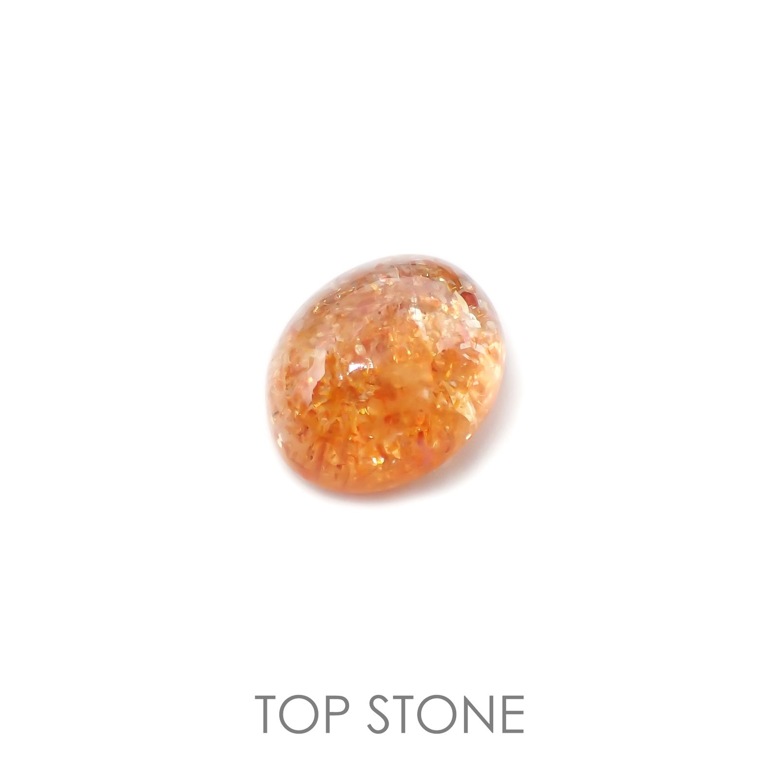 イリュージョンサンストーン(宝石名フェルドスパー) タンザニア産 3.31ct 識別済[210510863]10.1×8.2mm前後