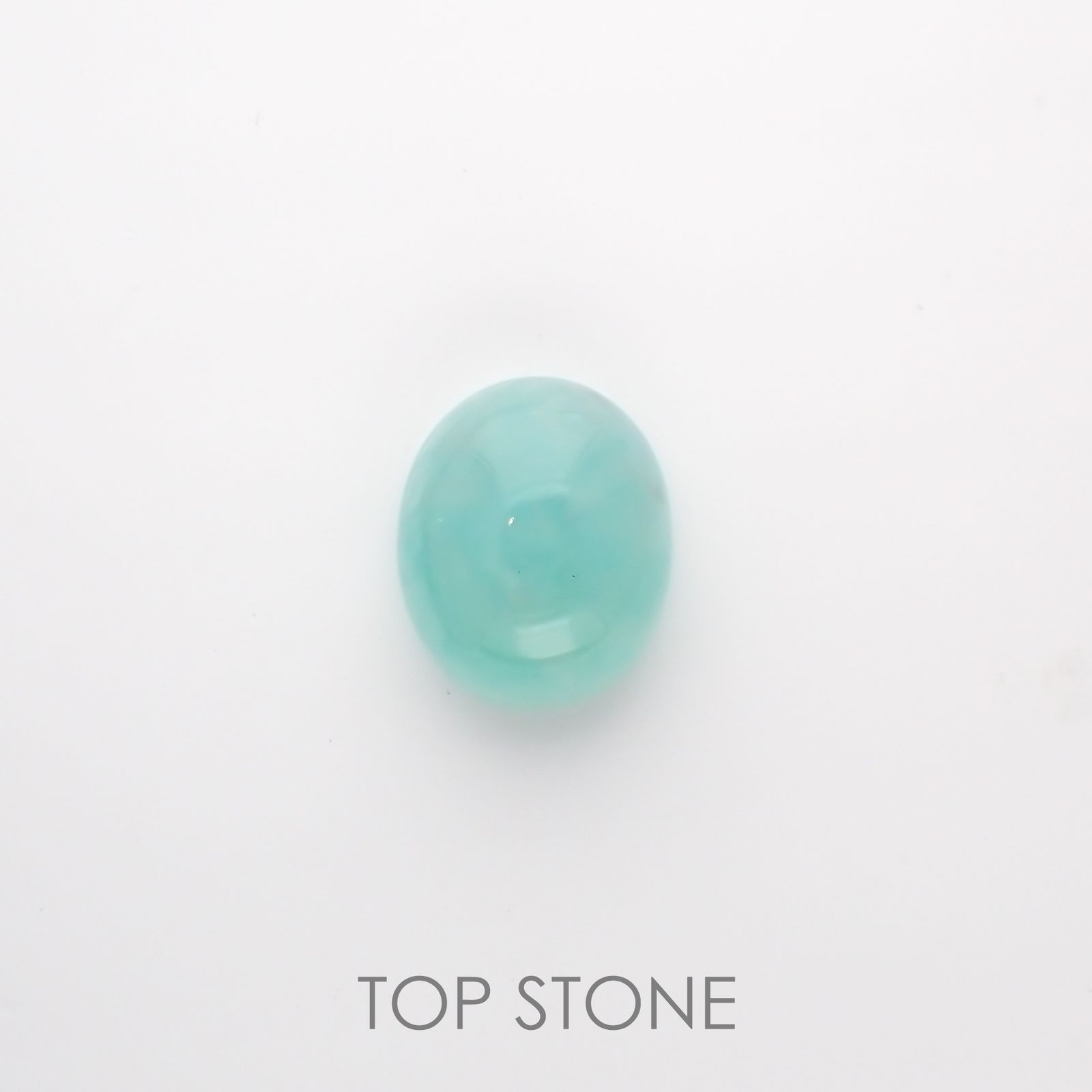 アクアプレーズ(宝石名ブルー グリーン・カルセドニー) 南アフリカ産 3.71ct 識別済[210912337]10.7×8.9mm前後
