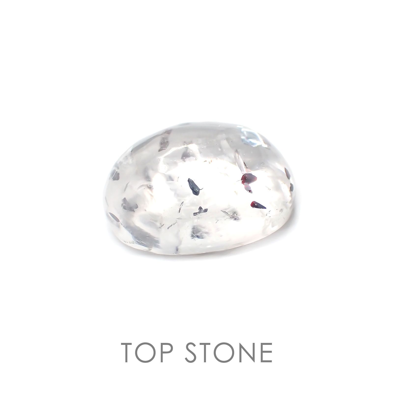 ヘマタイトインクォーツ 中国産 ルース 5.27ct[21028003]12.4×9.5mm前後