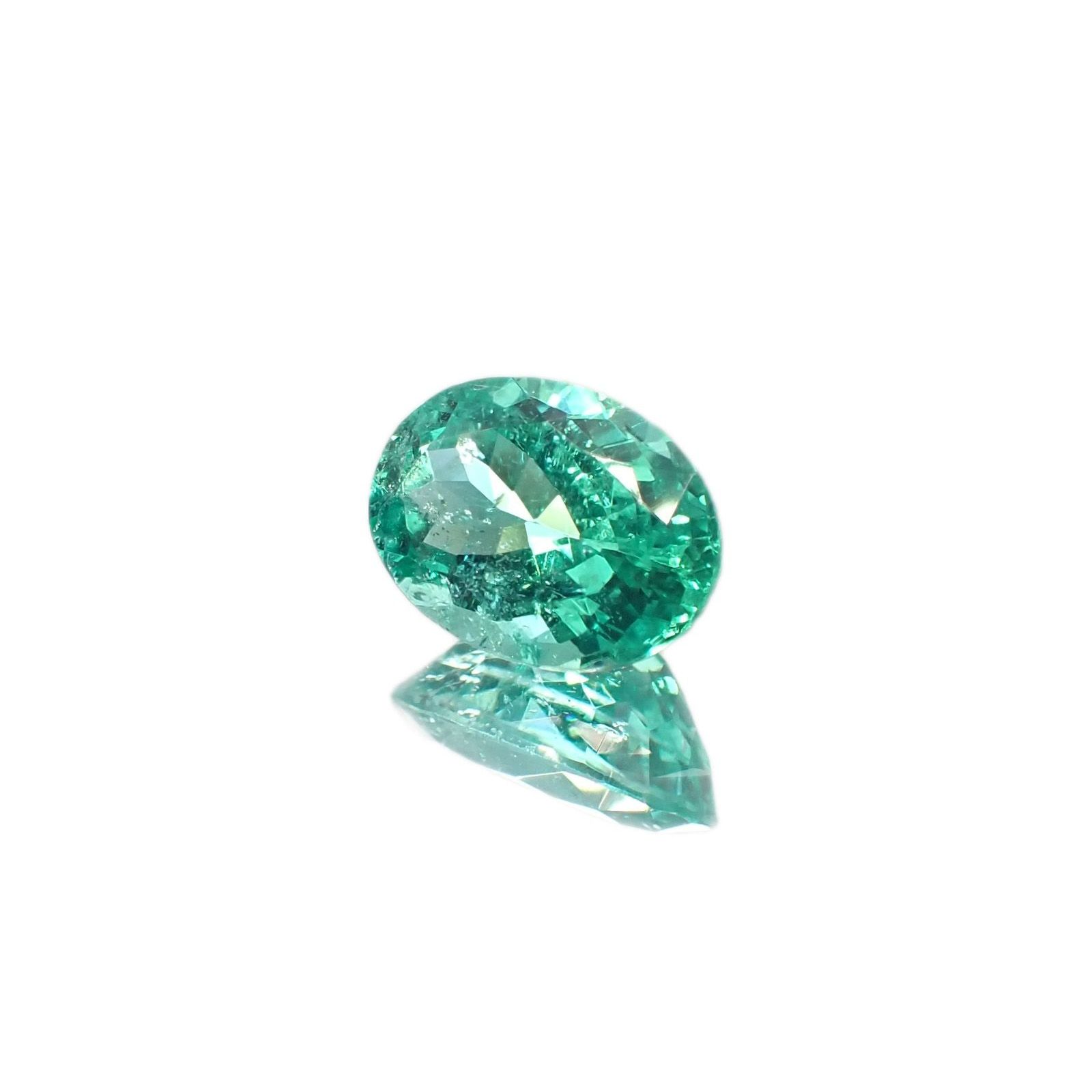 パライバトルマリン(宝石名トルマリン/別名パライバ・トルマリン) ブラジル産 GIA鑑付 1.65ct / 9.0×6.3mm前後 [19110905]