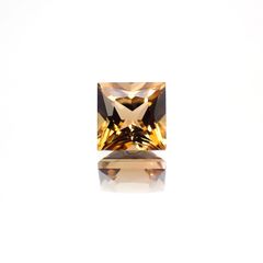 ◇プリンセスカット◇オレンジトルマリン(宝石名トルマリン)ブラジル産 0.70ct 識別済[231225190]4.9x4.9mm前後