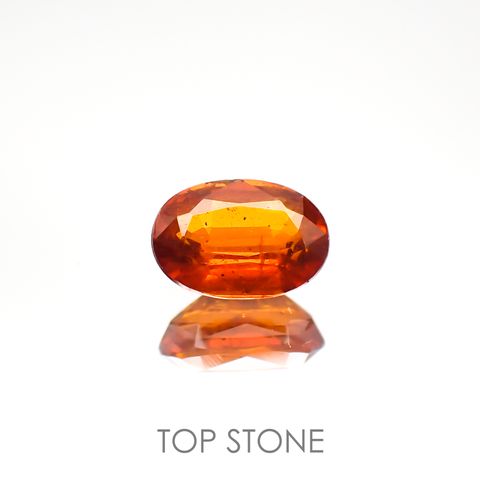 オレンジカイヤナイト(宝石名カイヤナイト) ネパール産 0.95ct 識別済[210812448]7×4.8mm前後