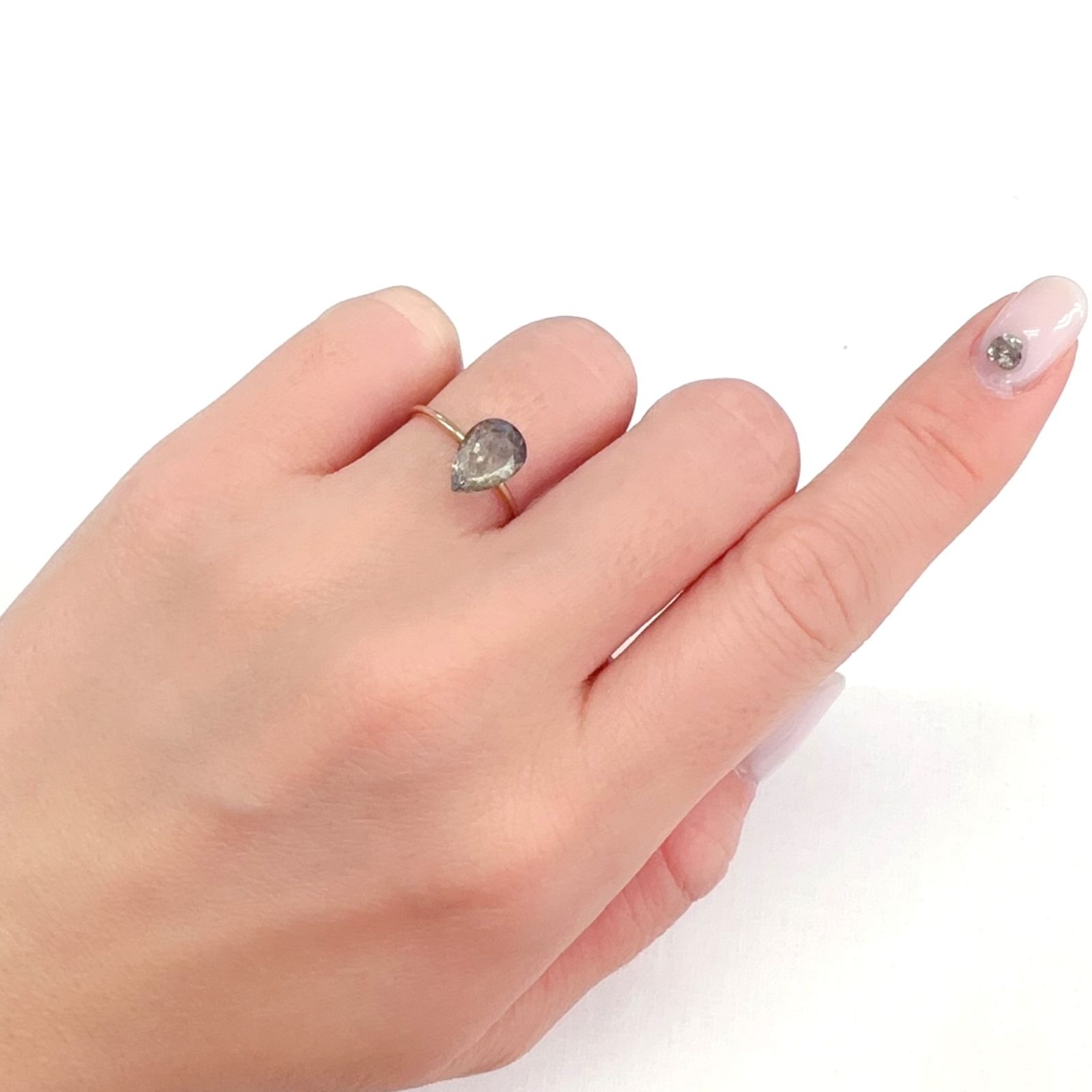 アベンチュリンアクアマリン ナイジェリア産 1.48ct[231224706]9.4x6.5mm前後