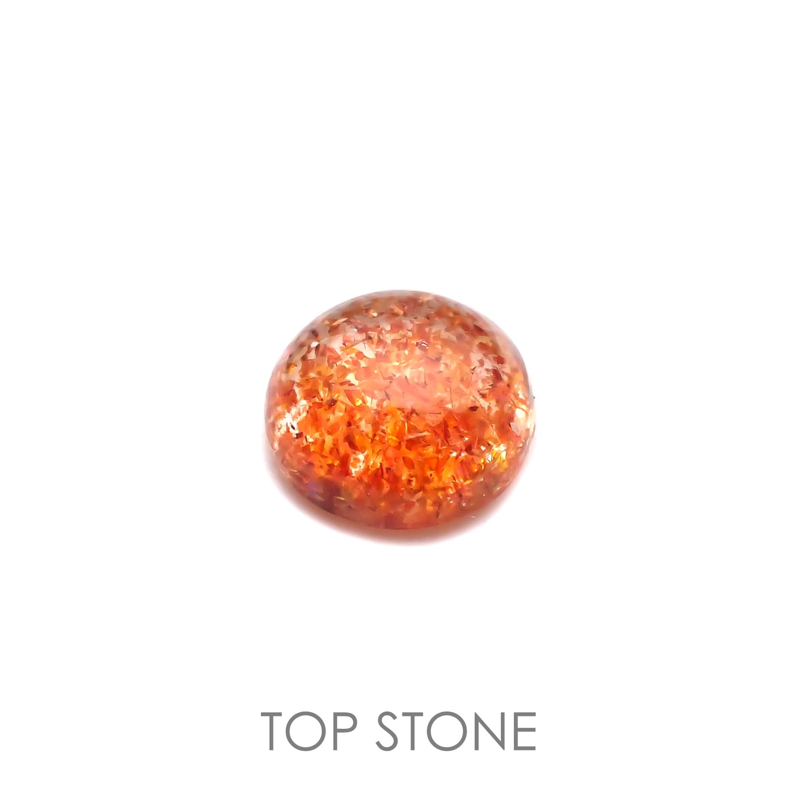 イリュージョンサンストーン(宝石名フェルドスパー) タンザニア産 0.75ct 識別済[210812306]5.8×5.7mm前後