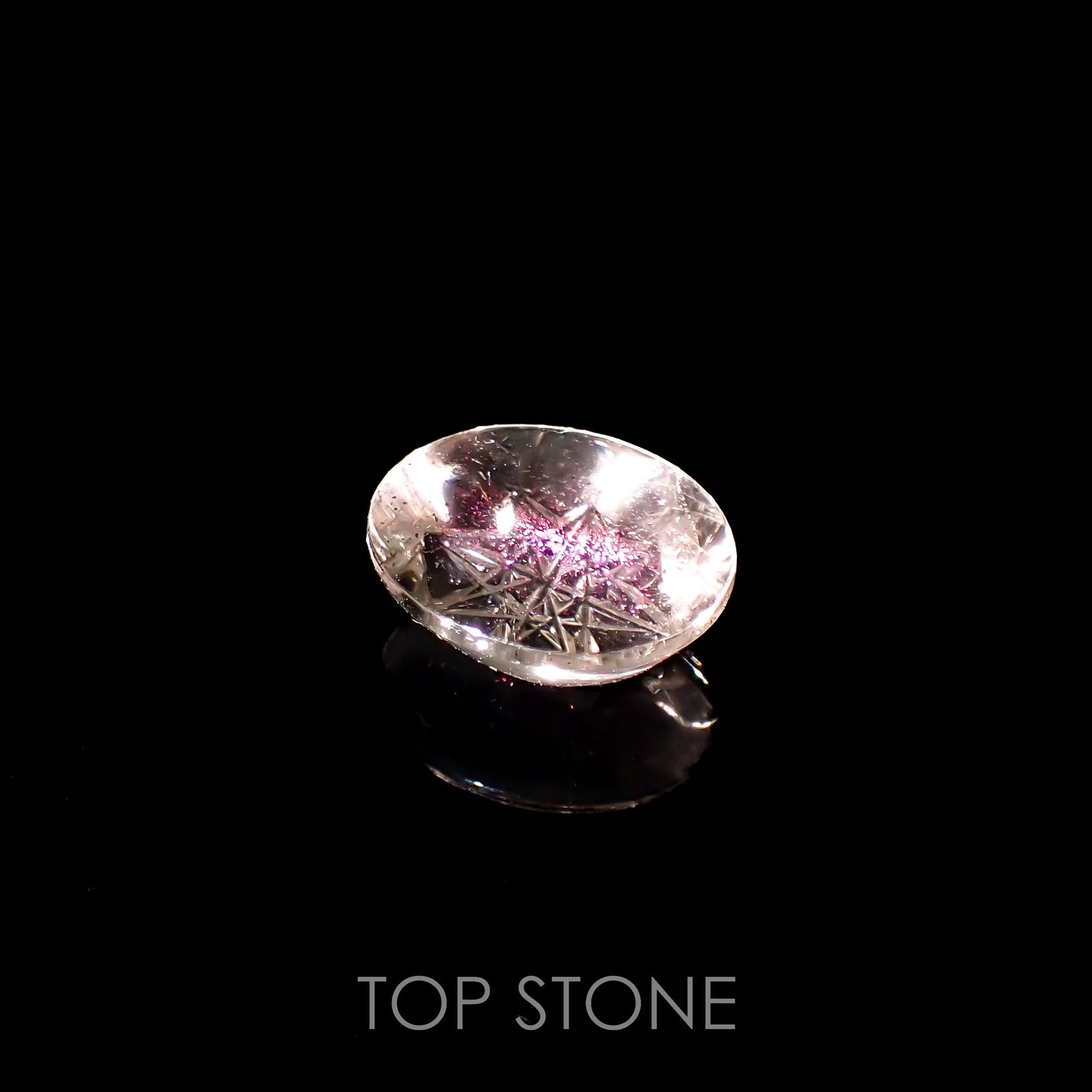 ◇甲州貴石切子Plus Three◇ティンカーベルクォーツ カード付きブラジル産 6.11ct[220616083]13.7x11.1mm前後