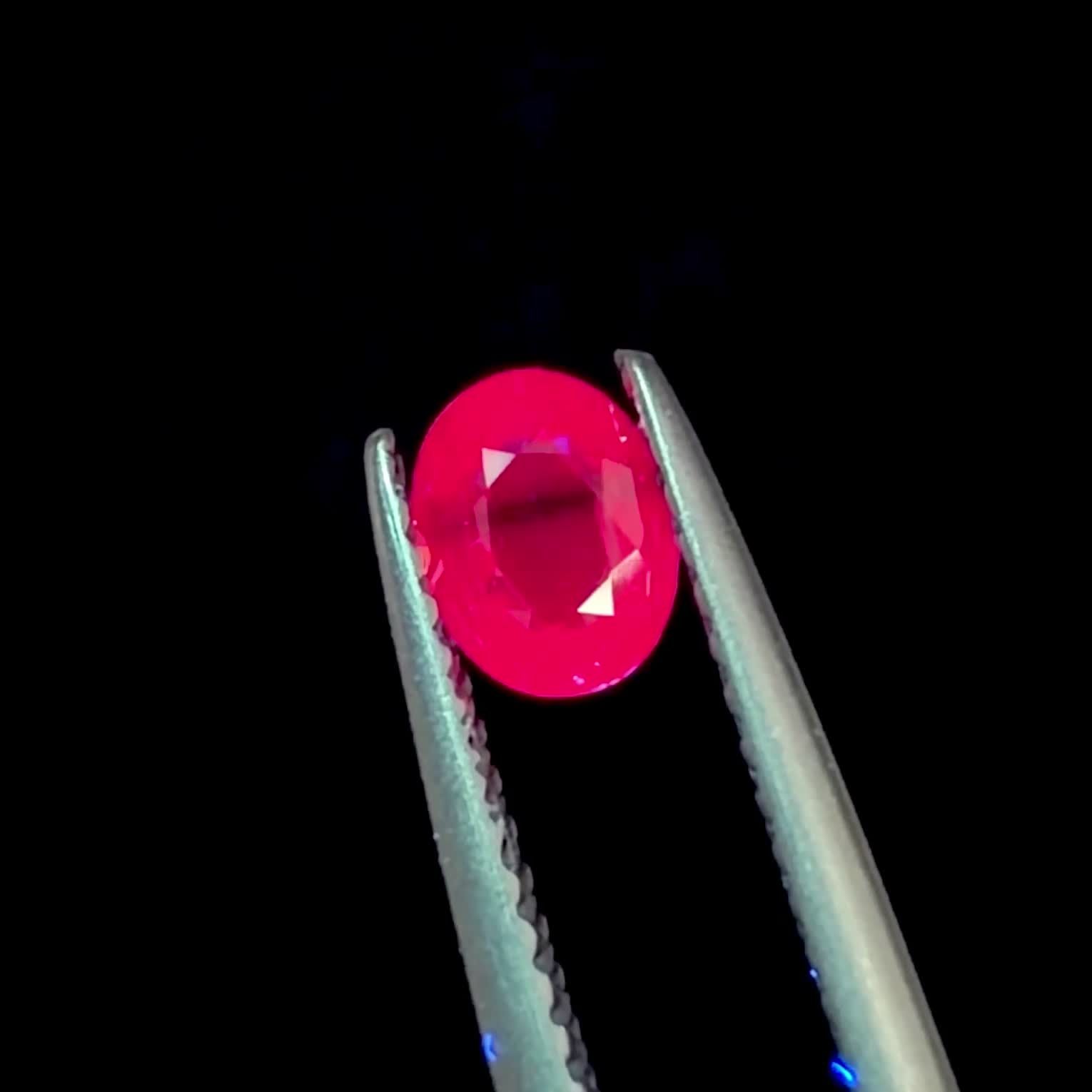 ルビー 非加熱(宝石名ルビー)マダガスカル産 GIA鑑付 0.61ct / 5.56x4