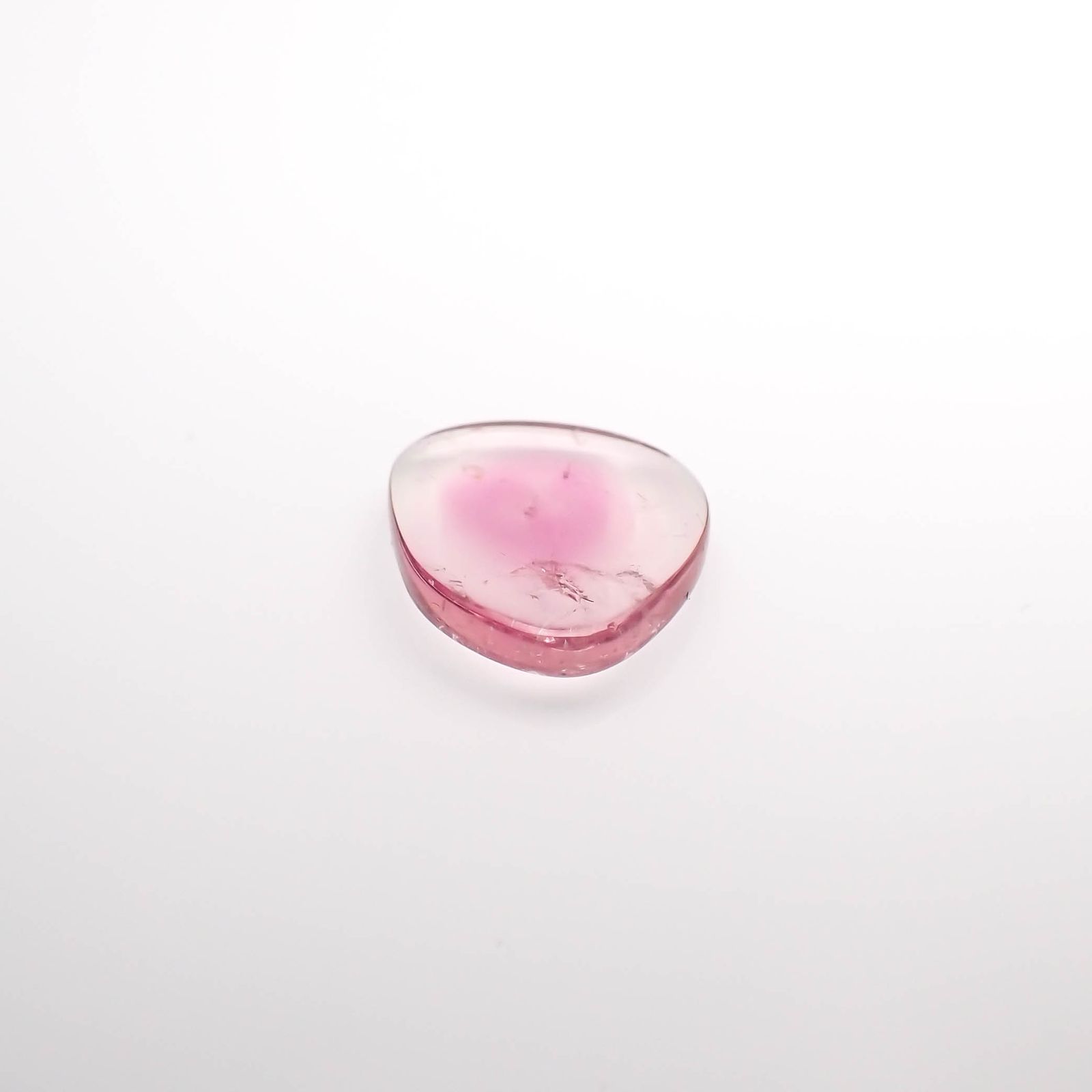 ピンクウォーターメロントルマリン 原石スライス コンゴ民主共和国産 2.77ct[230421484]11.8x10.3mm前後