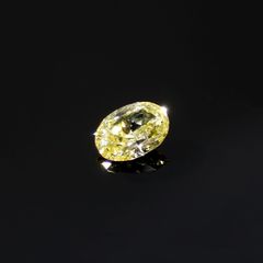 イエローダイヤモンド SI-VS(宝石名ダイアモンド) 0.11ct 識別済[220616392]3.7x2.6mm前後