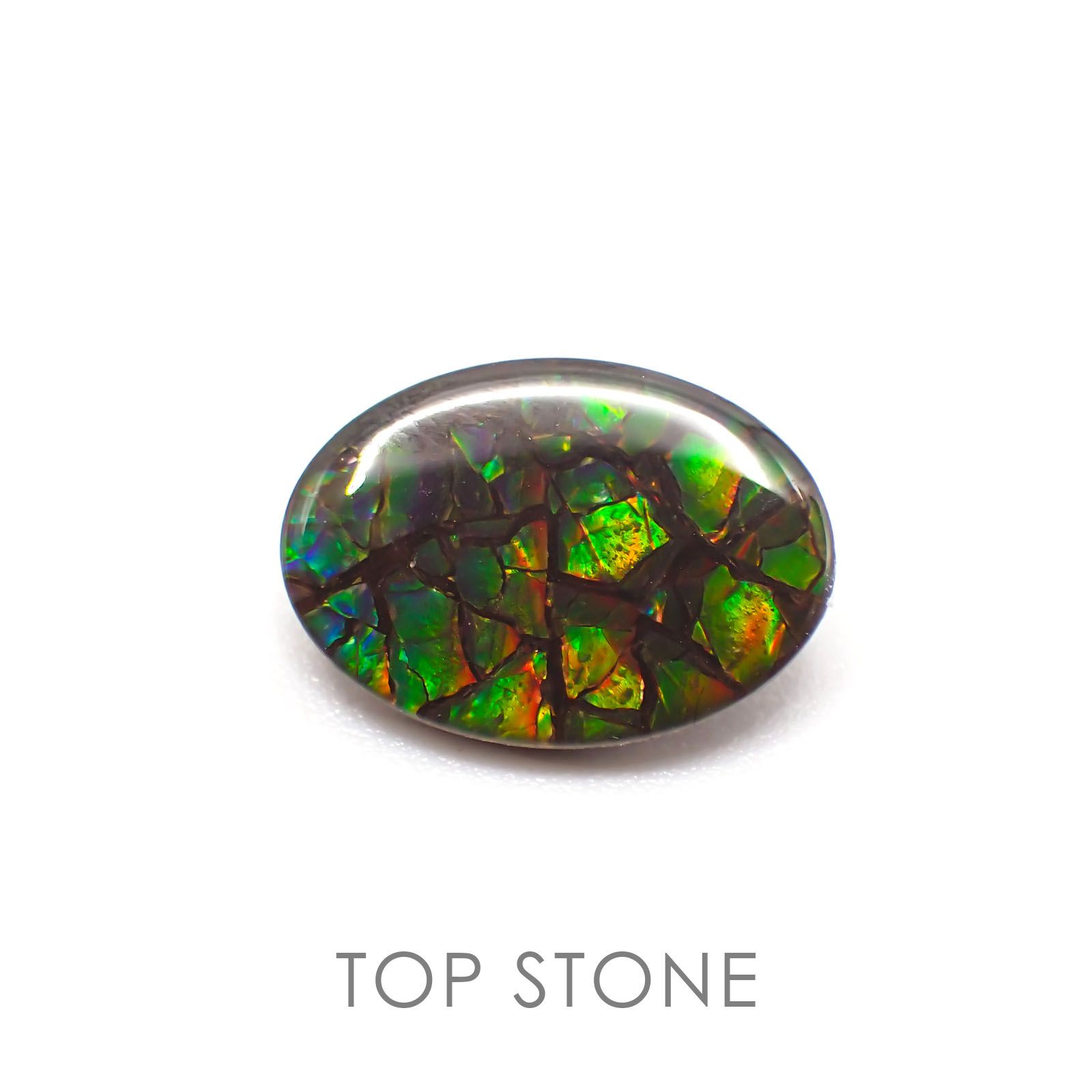 アンモライト カナダ産 ルース 3.48ct[21019025]13.9×10.1mm前後