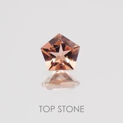 ◇ペンタゴンカット◇シナモンカラートルマリンSA(宝石名トルマリン) ブラジル/アフリカ産 0.086ct 識別済[21019136]3×3mm前後