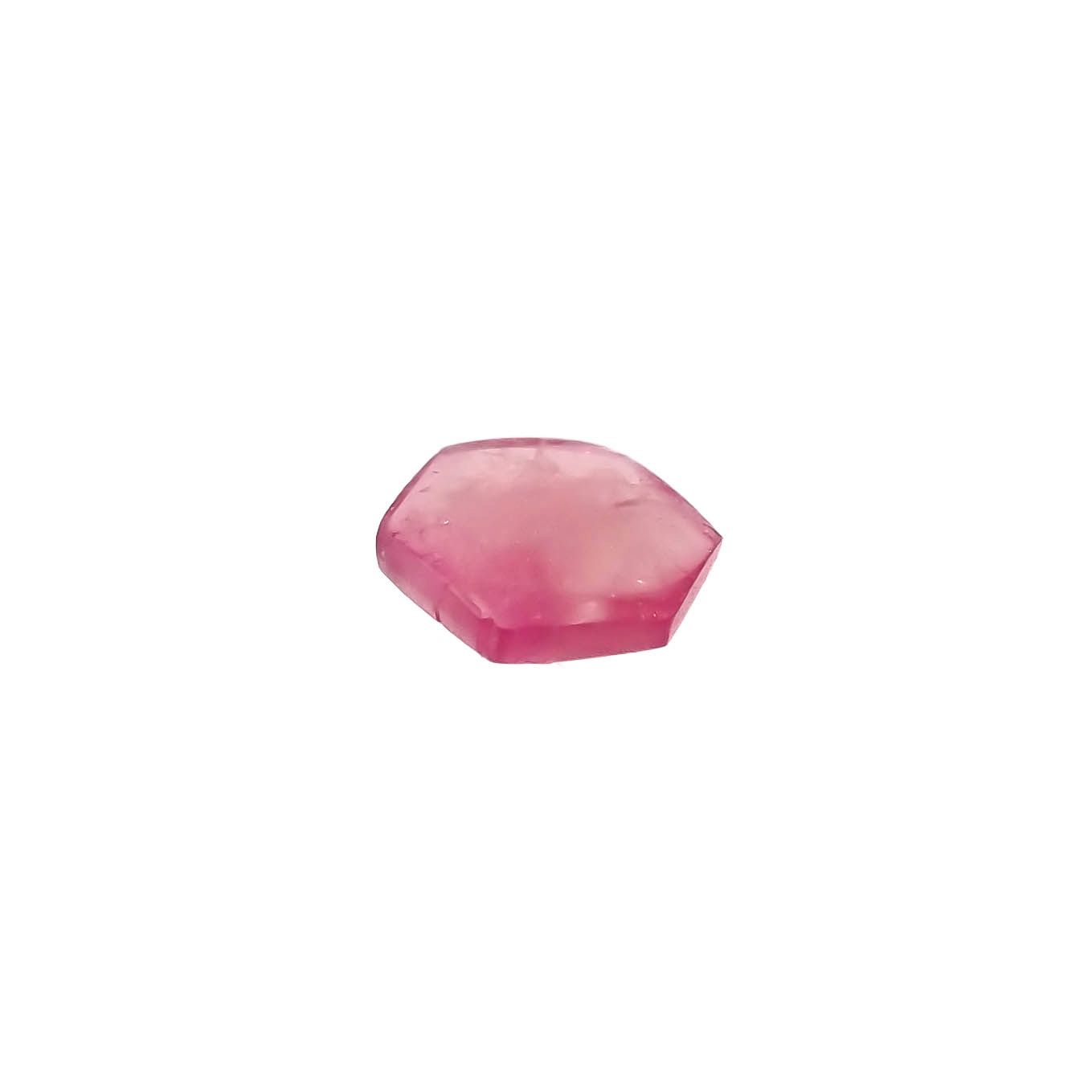 レッドベリル/ピンクベリル 原石スライス磨き アメリカ・ユタ州産 0.26ct[240326677]4.8x4.5mm前後