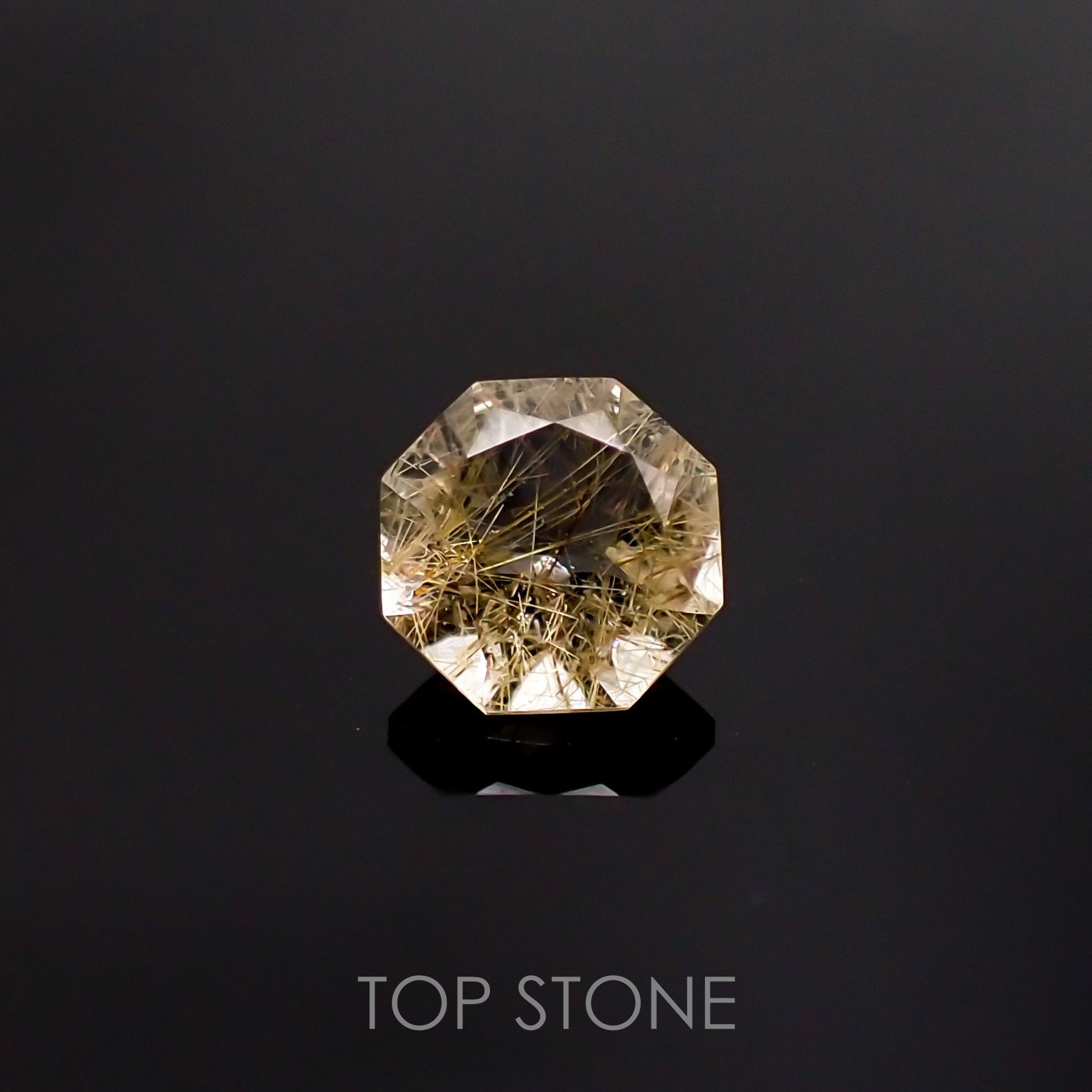 ◇オクタゴンカット◇ルチルクォーツSA ブラジル産 ルース 0.82ct[210511018]6×6mm前後 | TOP STONE(トップストーン)