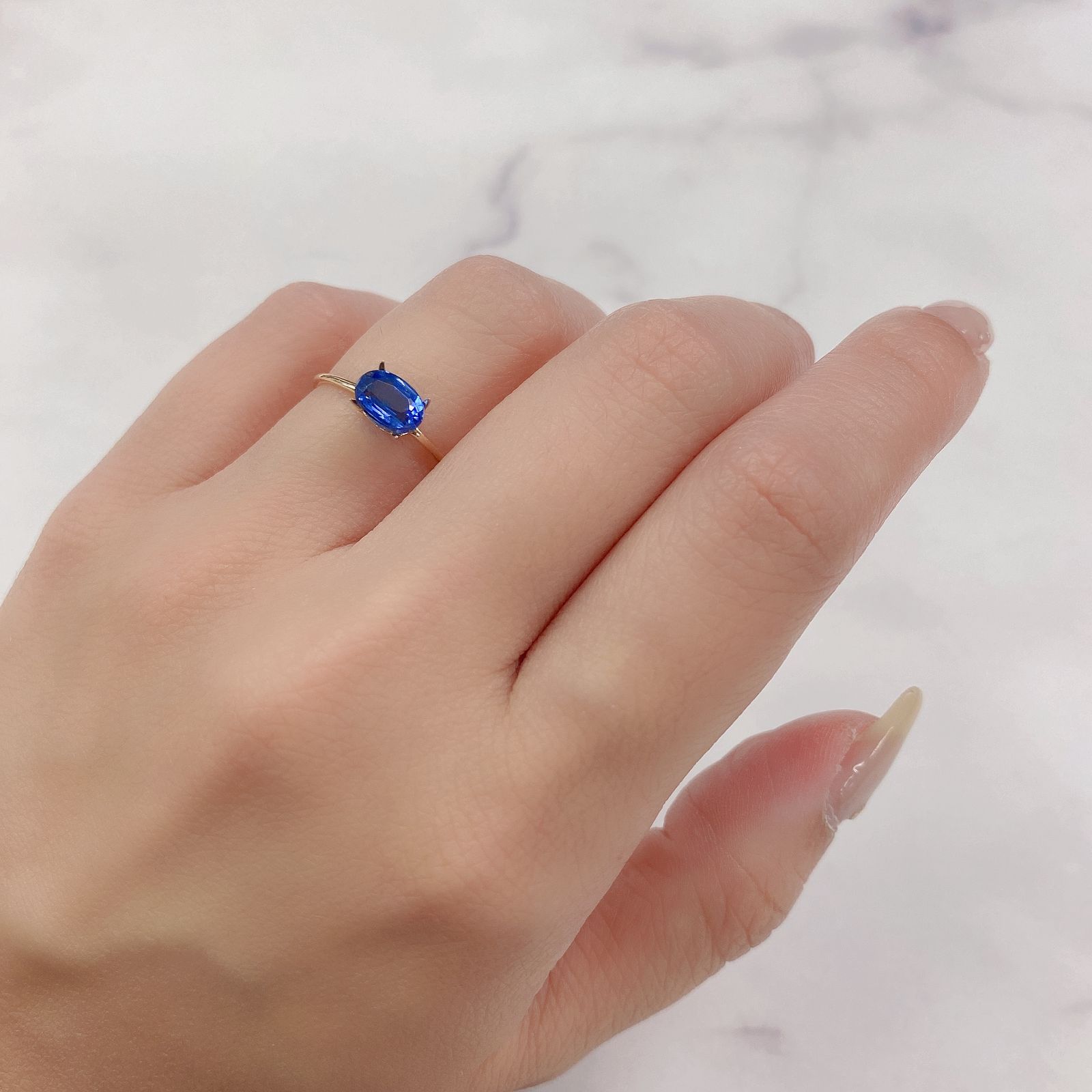 カイヤナイト(宝石名カイヤナイト) ネパール産 1.24ct 識別済[20063058]6.8×5.1mm前後