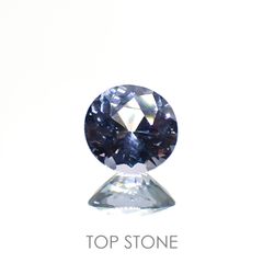 グレイッシュブルースピネル(宝石名スピネル) ビルマ産 0.42ct 識別済[211013469]4.8×4.6mm前後