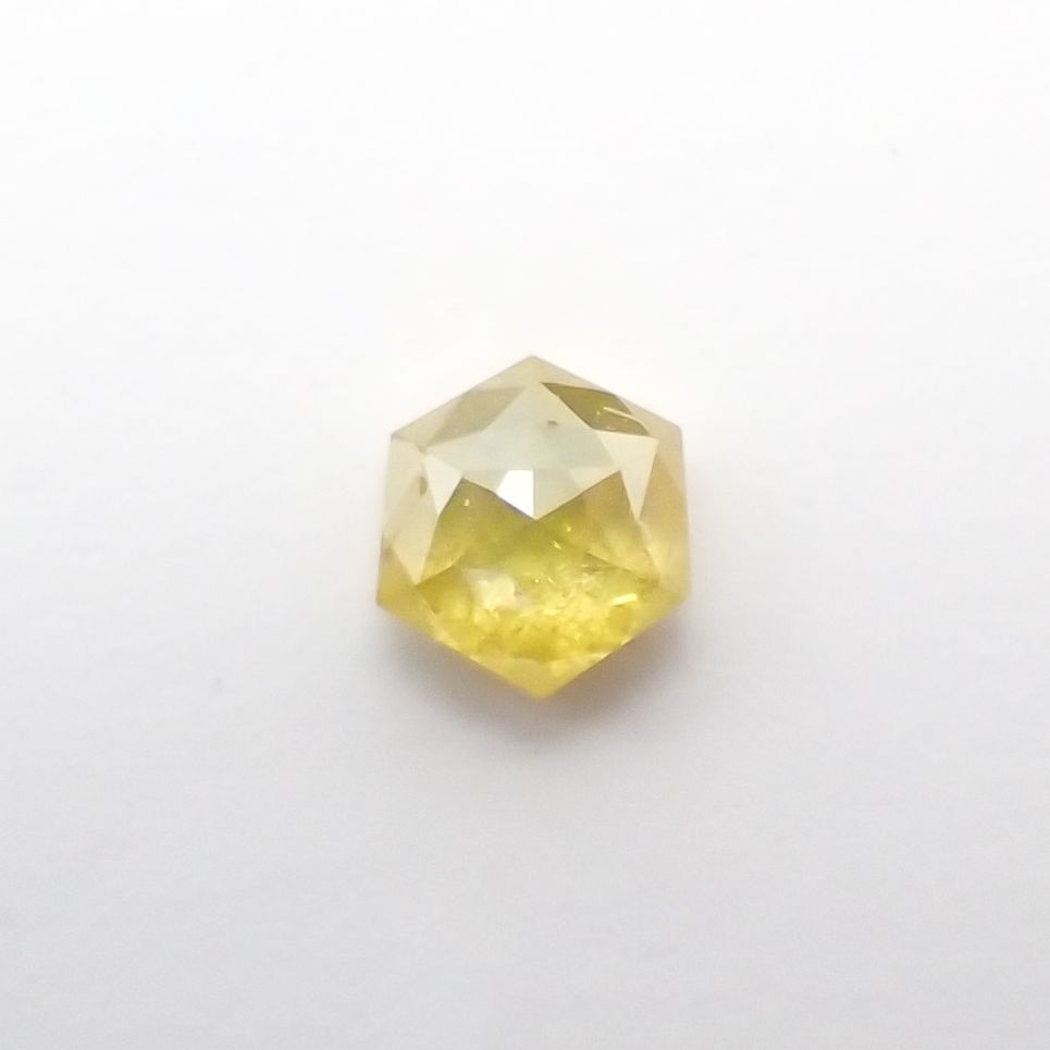 ◇ヘキサゴンアンティークカット◇イエローダイヤモンド ルース 0.16ct[210611067]2.9×2.8mm前後