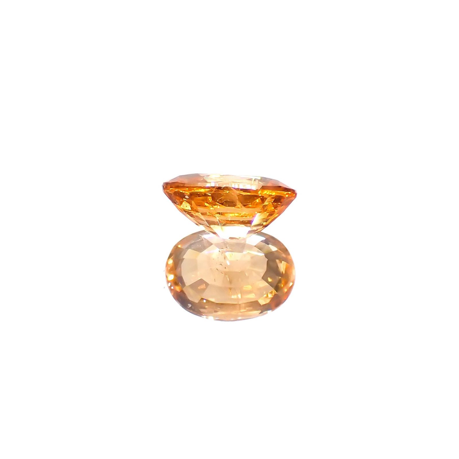 スペサルティンガーネット マンダリンオレンジカラー(宝石名ガーネット)ナイジェリア産 識別済 1.05ct / 6.8x5mm前後 [260623389]