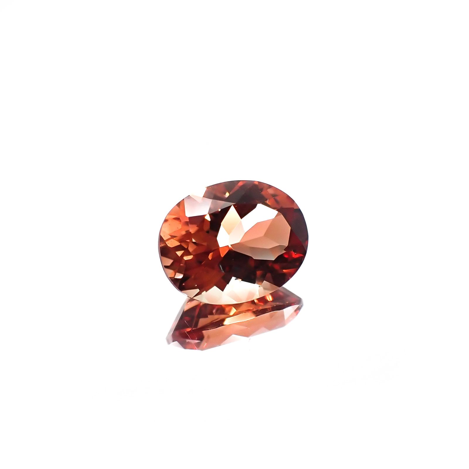 オレゴンサンストーン(宝石名オレンジ・ラブラドライト) アメリカ・オレゴン州産 1.660ct ソ付(彩珠)[250711629]8.9×7.1mm前後