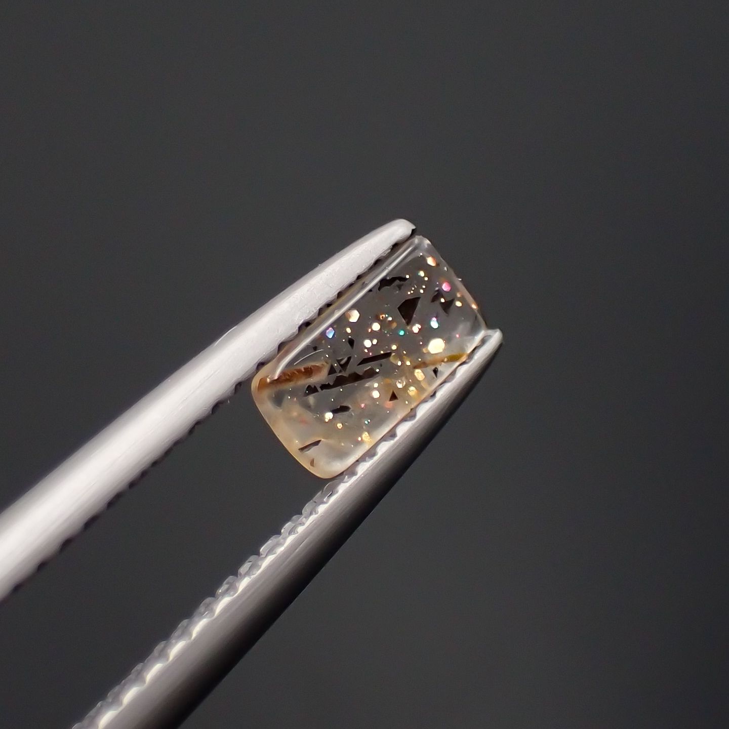 レインボーラティスサンストーン オーストラリア産 0.36ct[230321092]6.8x3.5mm前後
