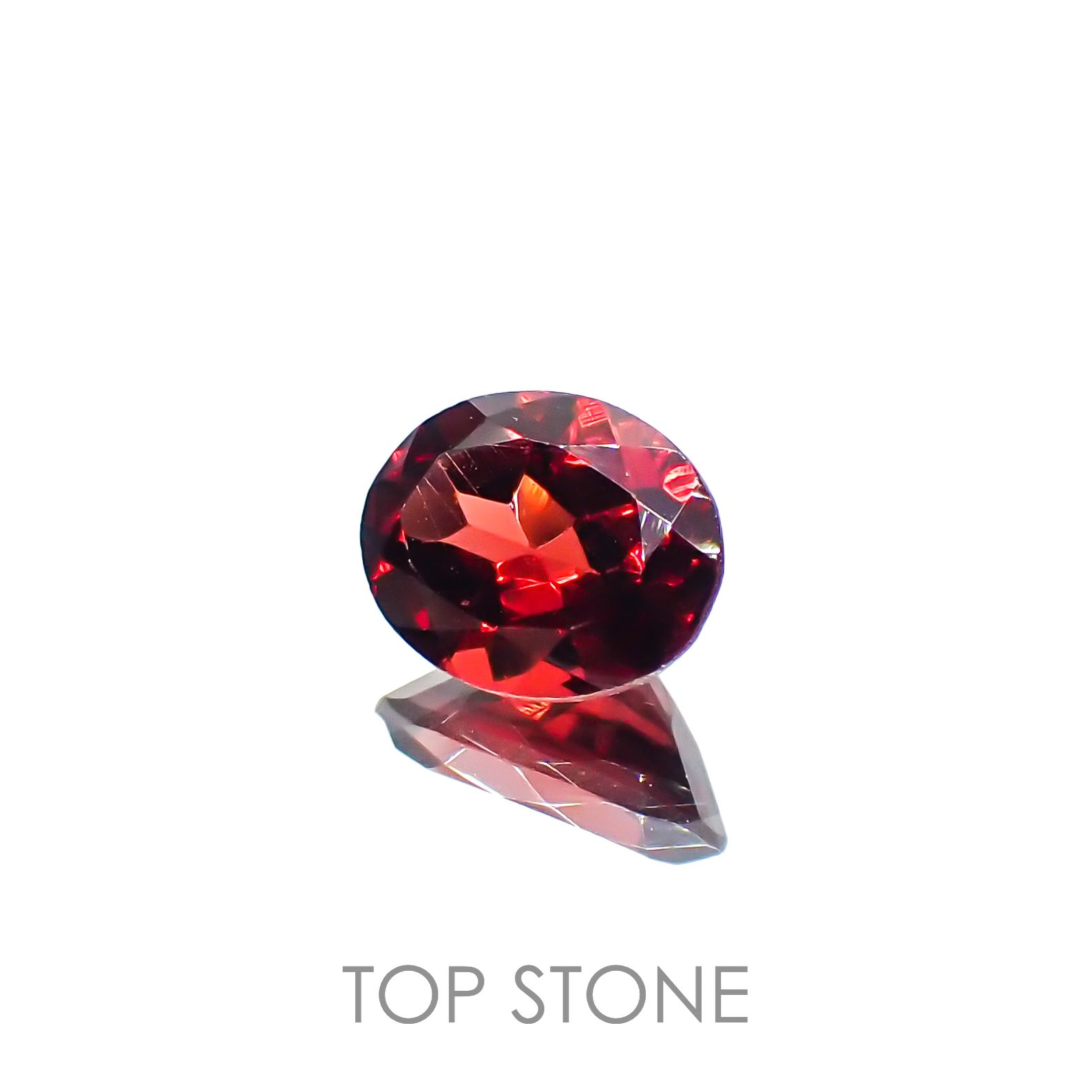 パイロープアルマンディンガーネット(宝石名パイロープ アルマンディン・ガーネット)ブラジル産 1.52ct 識別済[221219544]8x6.1mm前後
