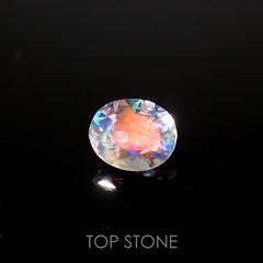レインボームーンストーン(宝石名ラブラドライト)タンザニア産 0.73ct 識別済[220115457]6.7x5.6mm前後