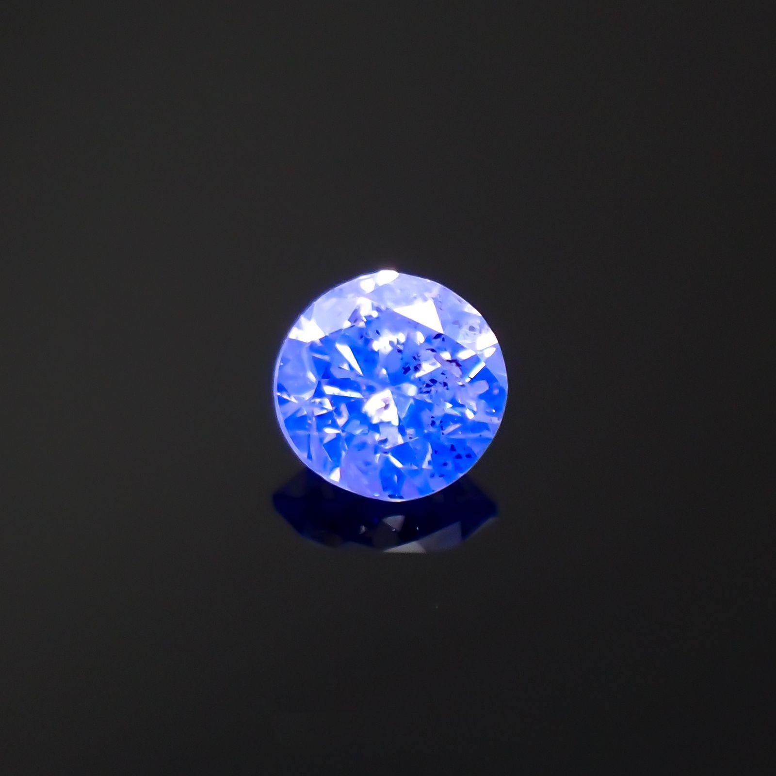 ピンクダイヤモンド(宝石名ダイアモンド I-1/LIGHT PURPLISH PINK) 0.097ct ソ付(CGL)[230120135]2.76x2.85mm前後