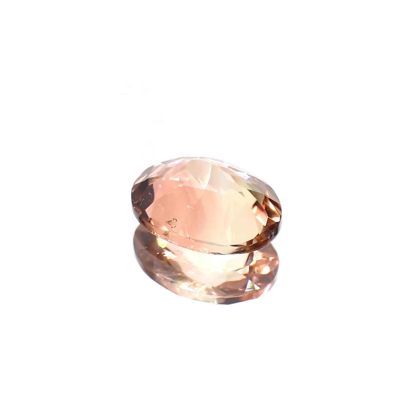 バイカラートルマリン(宝石名バイカラー・トルマリン) コンゴ民主共和国産 1.195ct ソ付(彩珠)[211013598]8.1×6.2mm前後