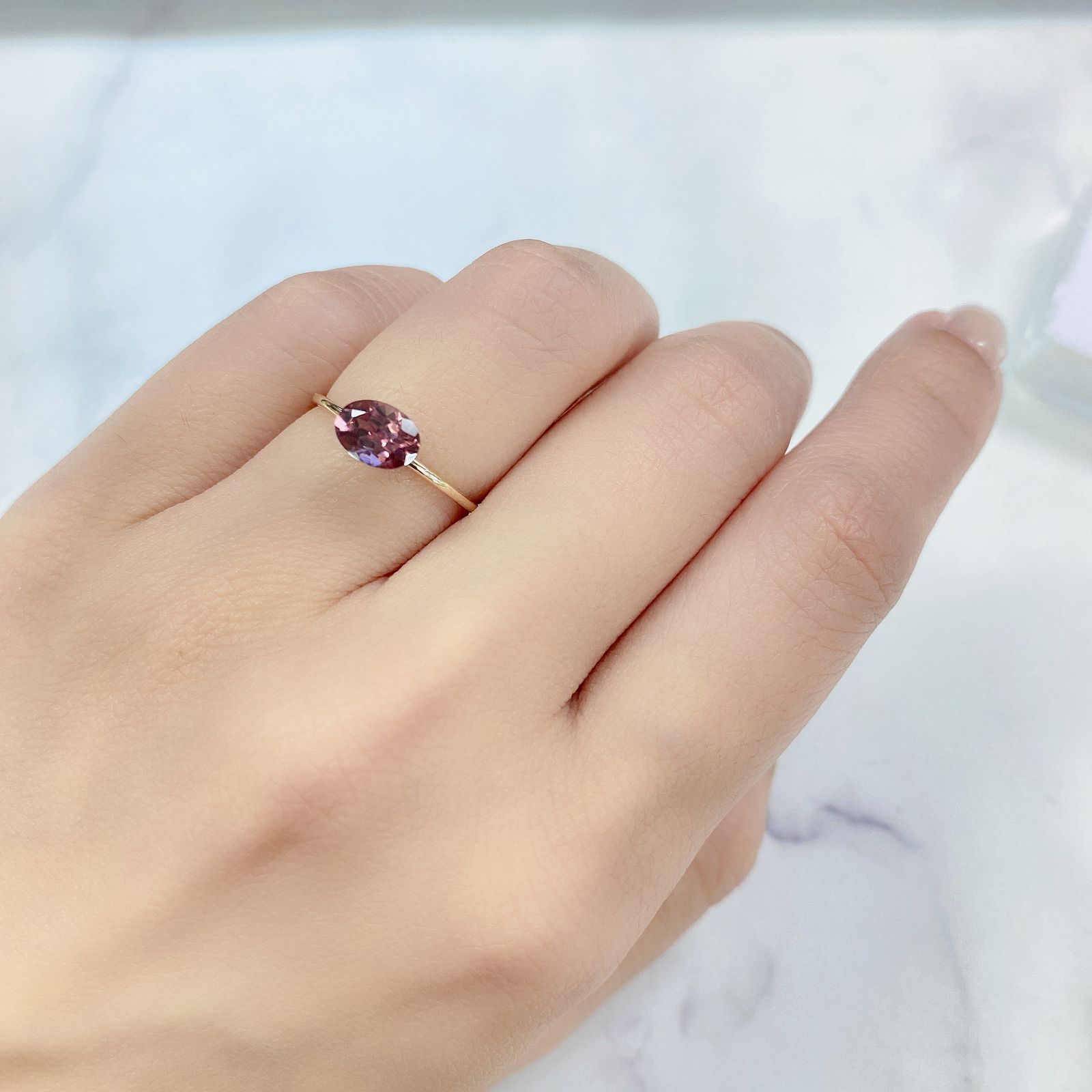 ピンクジルコン(宝石名ジルコン) スリランカ/カンボジア産/ 1.22ct 識別済[21069800]7×5.1mm前後