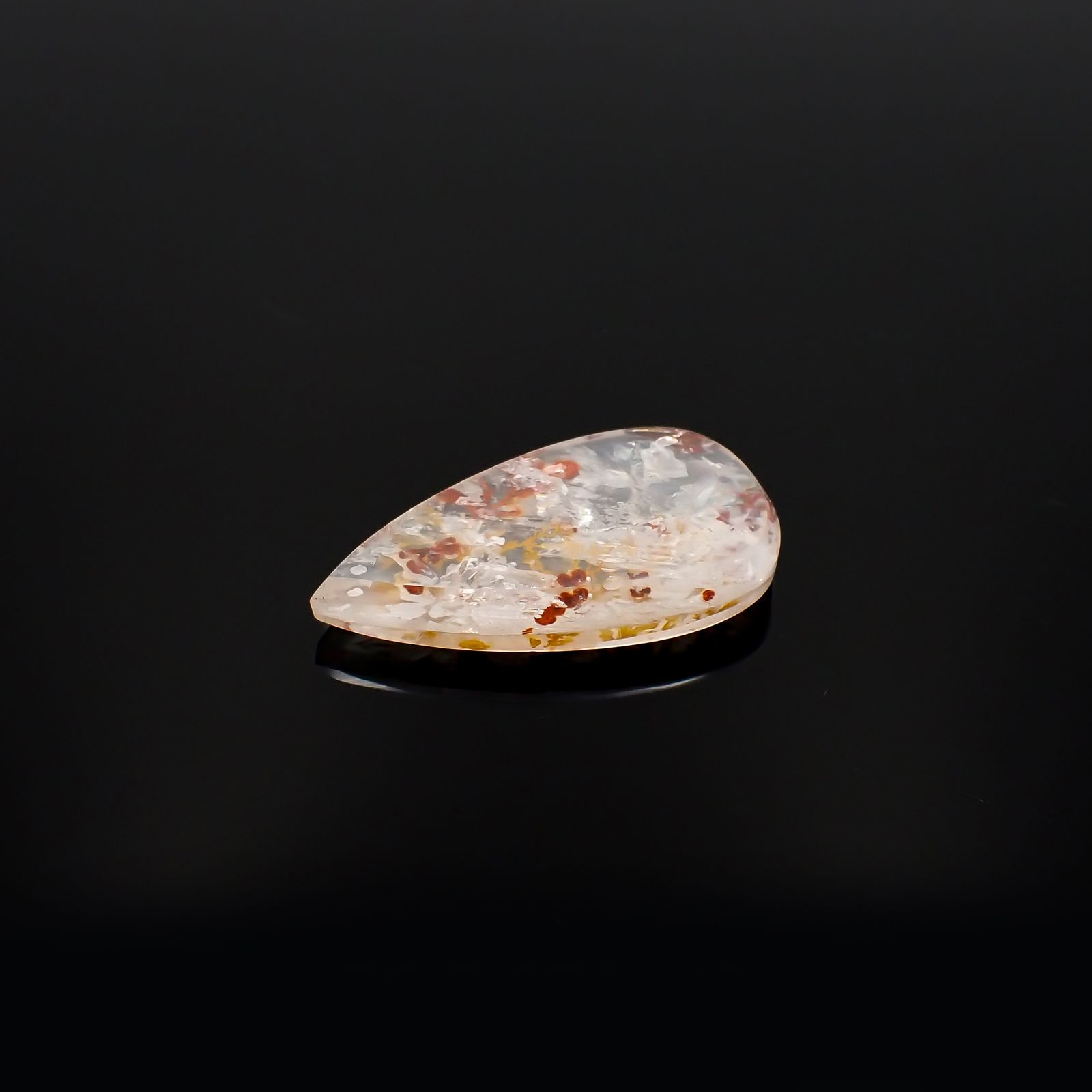 レッドデンドリチッククォーツ ブラジル産 19.22ct[230321120]29.1x16.7mm前後