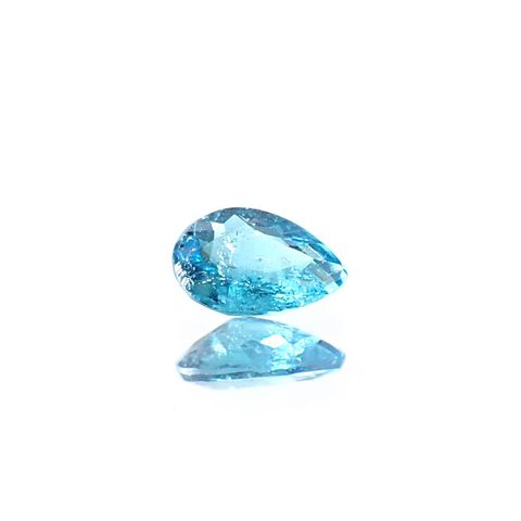 パライバトルマリン(宝石名トルマリン/別名パライバ・トルマリン)ブラジル・パライバ州バターリャ鉱山産 0.118ct ソ付(GGS)[250931069]4.1x2.8mm前後
