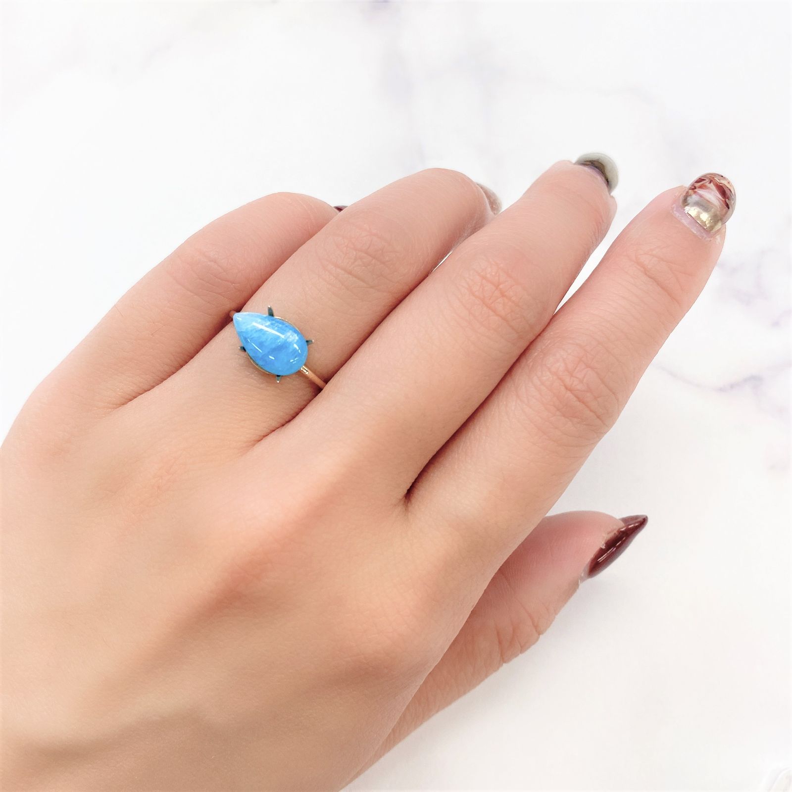 ヘミモルファイト(宝石名ヘミモルファイト)コンゴ民主共和国産 1.96ct 識別済[220717176]11.2x6.8mm前後