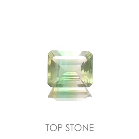 バイカラーフローライト ブラジル産 3.79ct[220917631]9.9x8.1mm前後