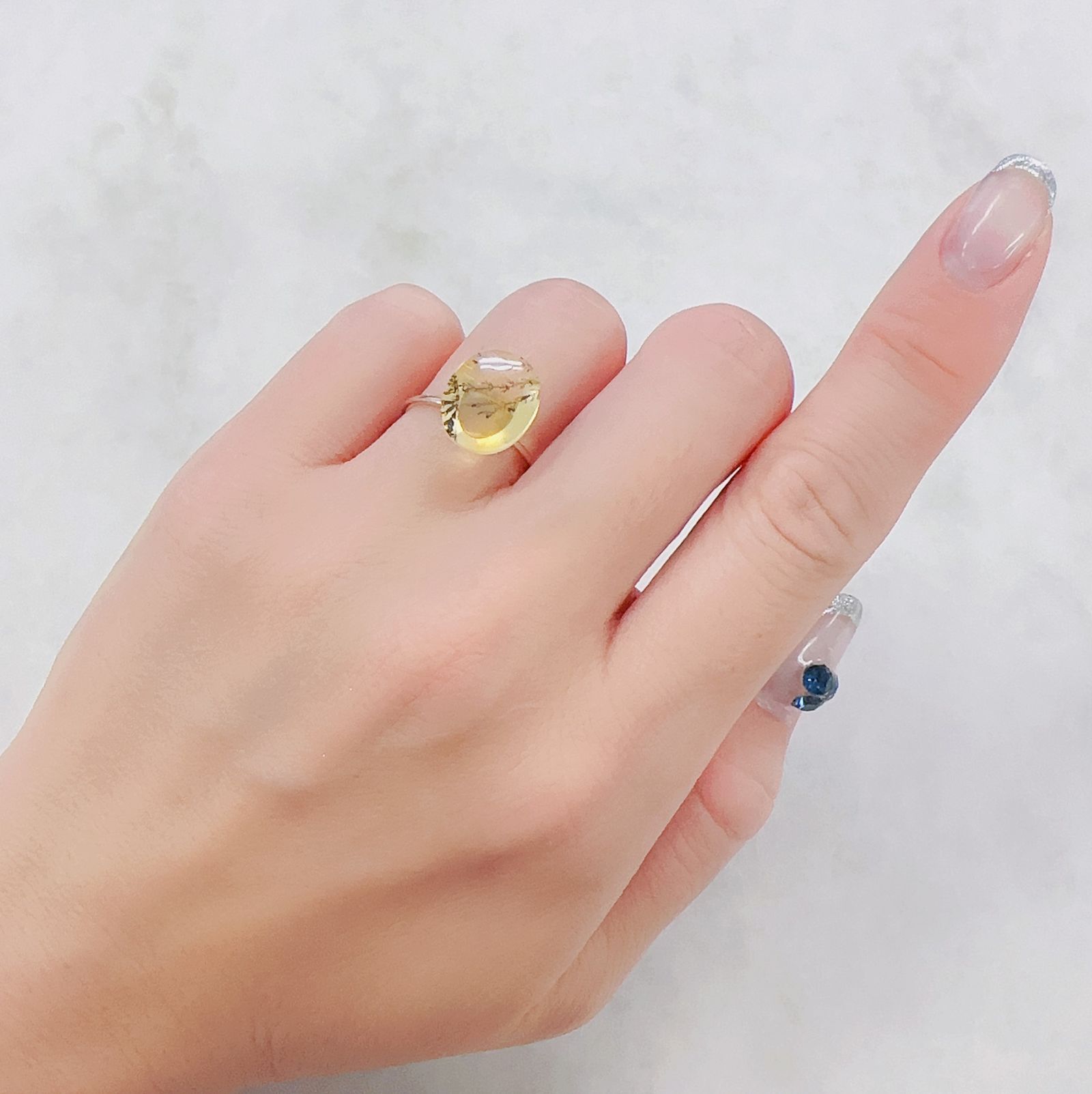 デンドリチッククォーツ ブラジル産 3.72ct[230622443]12.3x10mm前後