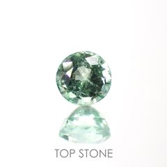 ミントトルマリン(宝石名グリーン・トルマリン) アフガニスタン産 0.39ct 識別済[211013614]4.2×4.2mm前後
