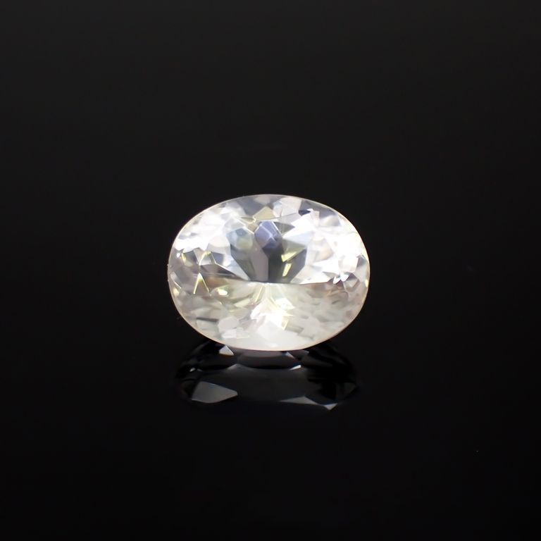 ホワイトカルサイト(宝石名ホワイト・カルサイト)メキシコ産 8.227ct ソ付(彩珠)[221119033]14.6x11.7mm前後