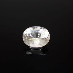 ホワイトカルサイト(宝石名ホワイト・カルサイト)メキシコ産 8.227ct ソ付(彩珠)[221119033]14.6x11.7mm前後