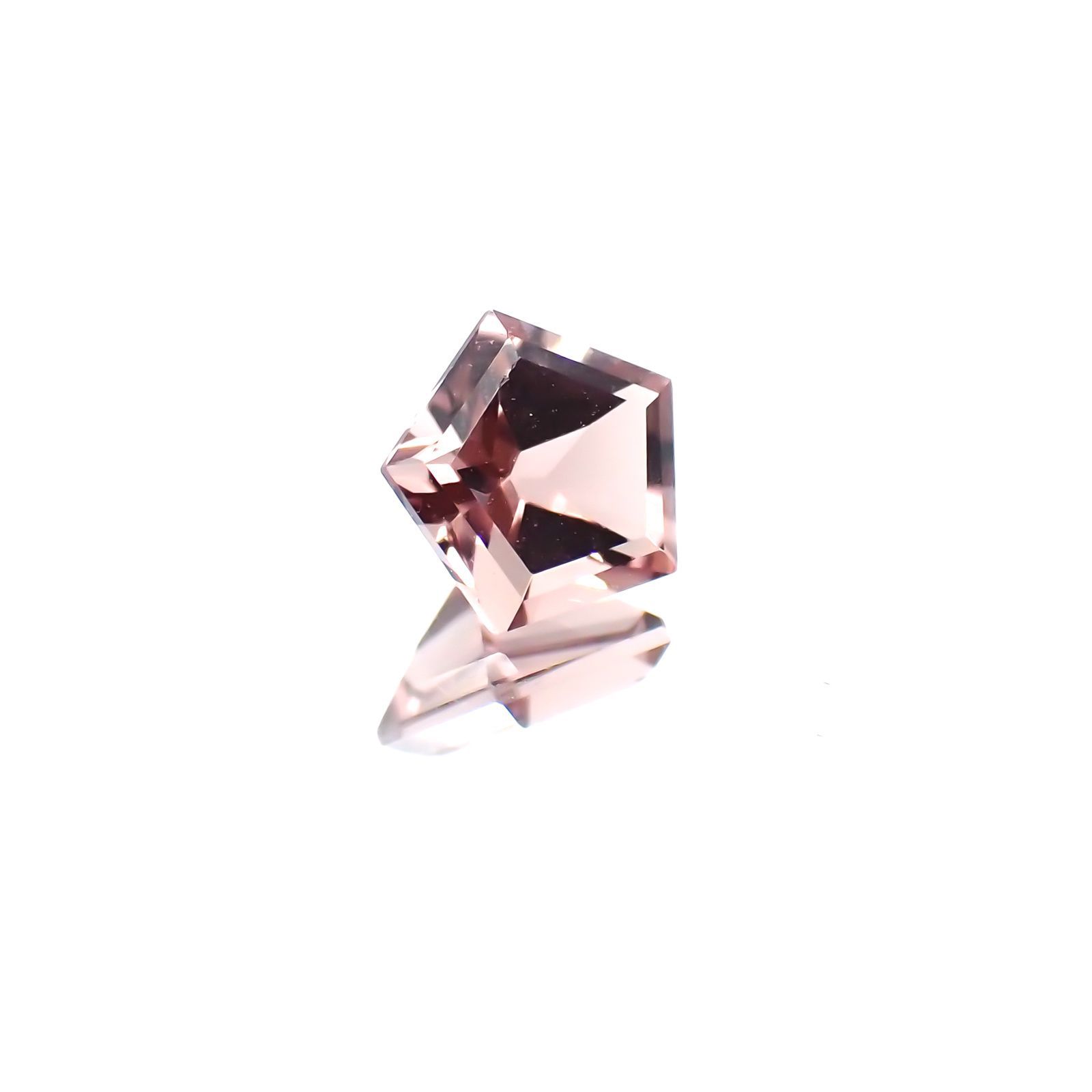 ◇ペンタゴンカット◇ピンクトルマリン SA(宝石名トルマリン)ブラジル産 0.43ct 識別済[231124222]5.1x5.1mm前後