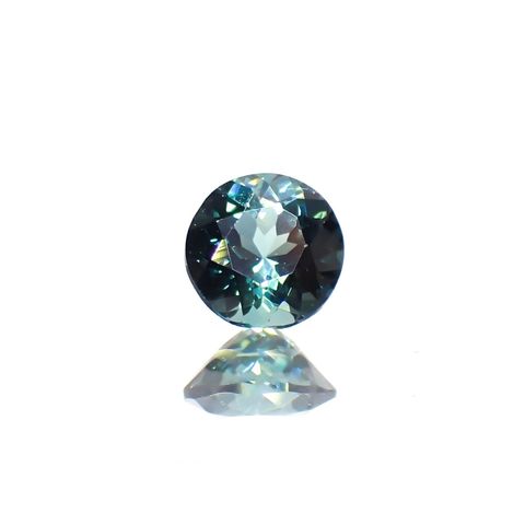 ブルートルマリン(宝石名トルマリン)アフガニスタン産 0.41ct 識別済[250115314]4.8x4.7mm前後