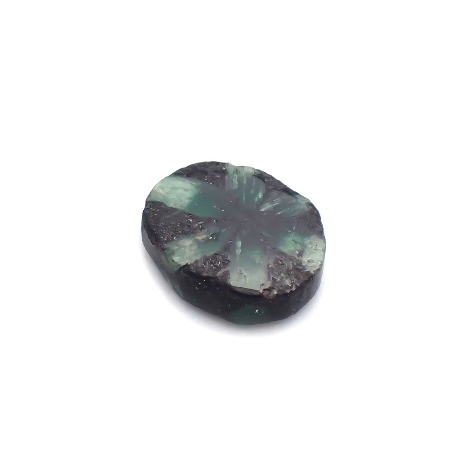 逆トラピッチェエメラルド(宝石名エメラルド)コロンビア産 0.36ct 識別済[231224414]5.4x4.3mm前後