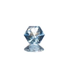 ◇ヘキサゴンカット◇アベンチュリンアクアマリン ブラジル・ミナスジェライス州産 0.48ct[240226008]4.9x4.9mm前後
