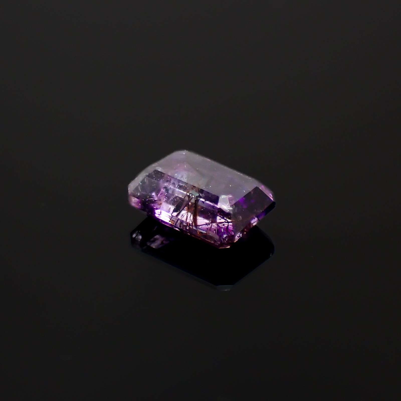 アメジストエレスチャル ナイジェリア産 1.23ct[231224656]7.6x5.2mm前後