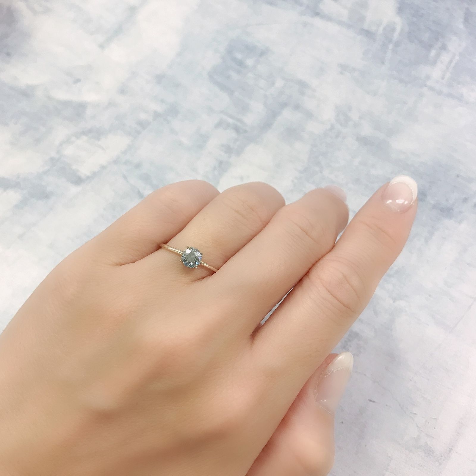 ◇オクタゴンカット◇アイスブルージルコン(宝石名ジルコン)カンボジア産 0.77ct 識別済[220716827]4.9x4.9mm前後